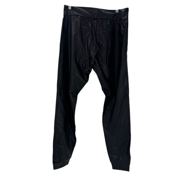 Commando Women's Black Faux Leather Joggers Pant Stretch Size Large NWT - Picture 9 of 11